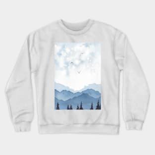 Watercolor mountains Crewneck Sweatshirt